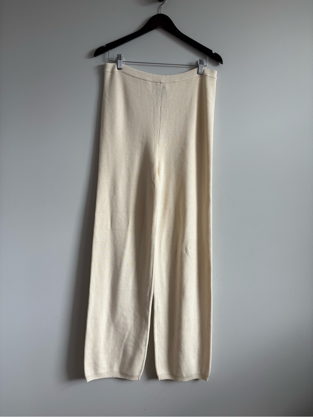 BNWT Brunette The Label Ribbed Knit Pants Cream | Size XL/2XL - Picture 5 of 7